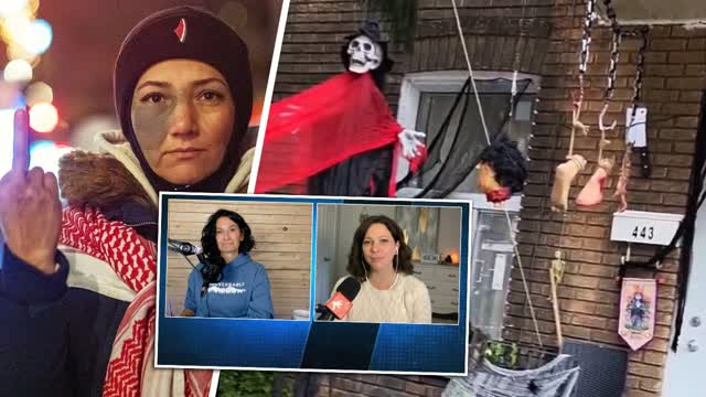 'F**k you white people': Palestinian refugee melts down over Halloween decorations in Montreal