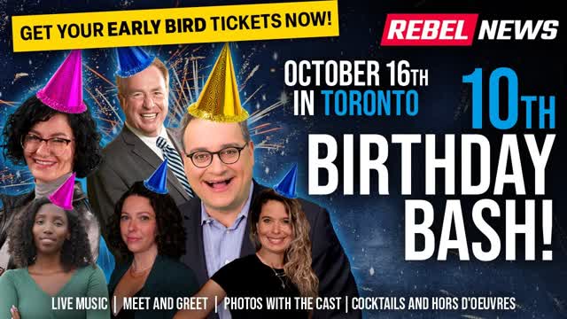 Rebel News birthday bash coming to Toronto this fall!