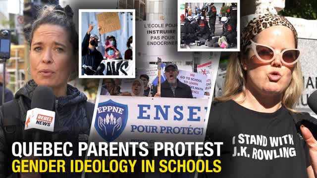 Antifa confront parents demonstrating against gender ideology in schools