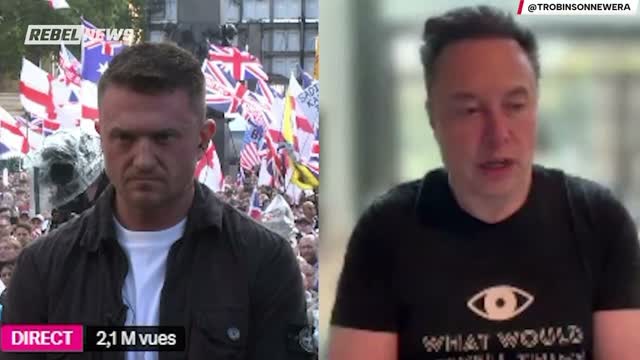 Elon Musk appears at Tommy Robinson's 'Unite the Kingdom' rally