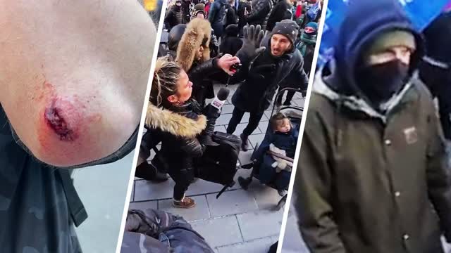 CAUGHT: Masked Thug's Attack on Rebel News during Antifa Montreal Chaos (RAW)