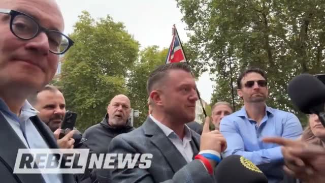 RAW: Ezra Levant blasts government censorship efforts outside Tommy Robinson's trial