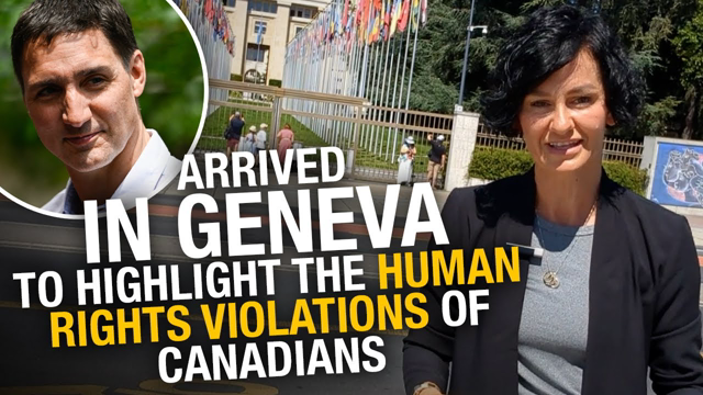 We're in Switzerland to file our official complaint against Trudeau at the UN!