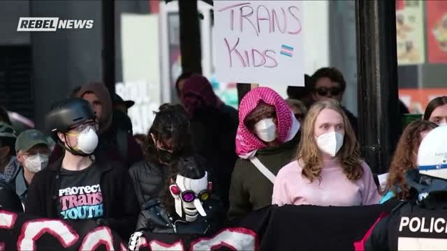 RAW: Antifa radicals arrested after intimidating protest against gender ideology