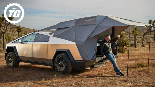 We Went Camping In The Tesla Cybertruck…