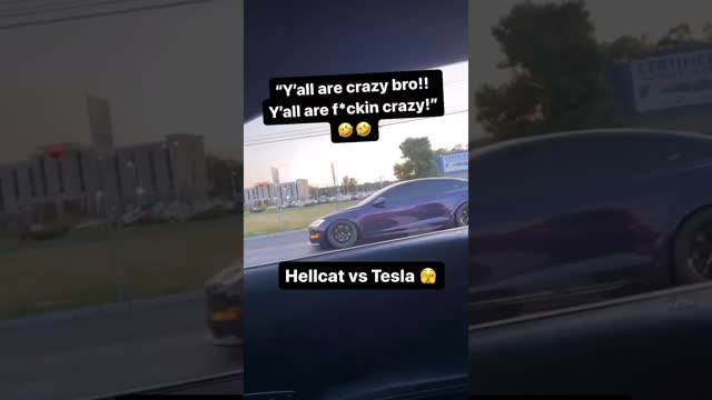 HELLCAT VS TESLA!! #hellcat #tesla