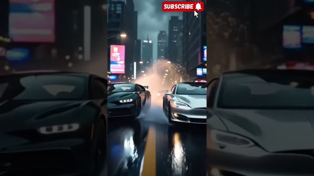 Bugatti vs Tesla: 25 Seconds of Pure Speed, Power & Futuristic Racing! #bugatti #tesla  #shorts
