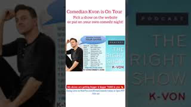 Pick a Tour Date + Watch My RokFin.com/KvonComedy LIVE! 🎥