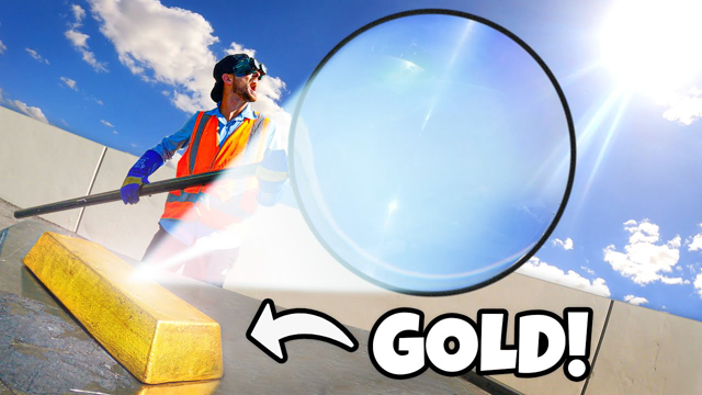 Can We Melt a $1,000,000 Gold Bar With a GIANT Magnifying Glass?