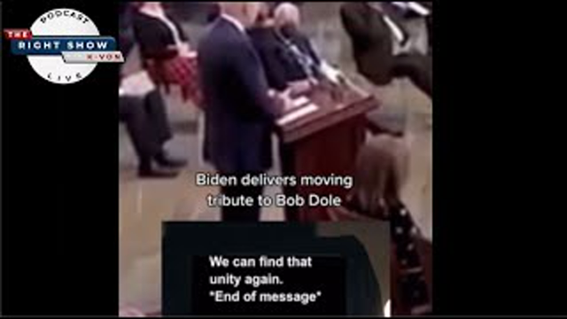 Biden's Misreads Prompter at Dole Funeral (K-von & his dog laugh)🤦‍♂️