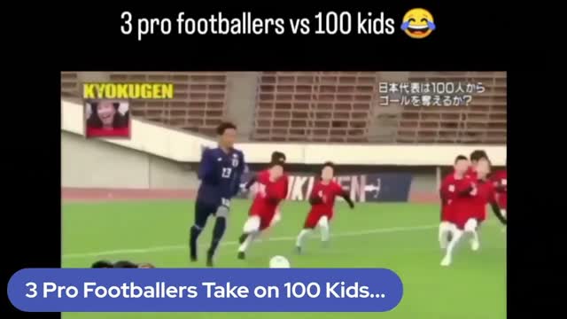 3 Pro Football Players Beat 100 Kids (host K-von cheers)