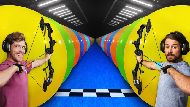 Arrow Vs. GIANT Balloons Racing!