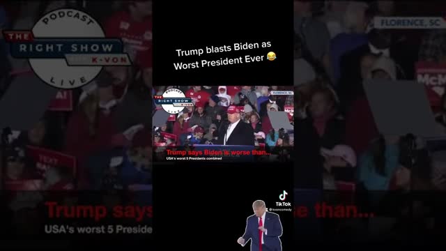 Trump Blasts Biden as Worst Ever (comedian K-von agrees, do you?)