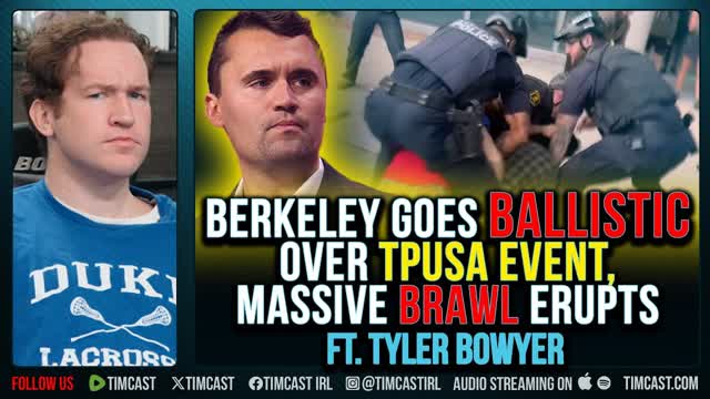 Antifa Goes BALLISTIC At Berkeley TPUSA Event, Massive BRAWL ERUPTS ft. Tyler Bowyer