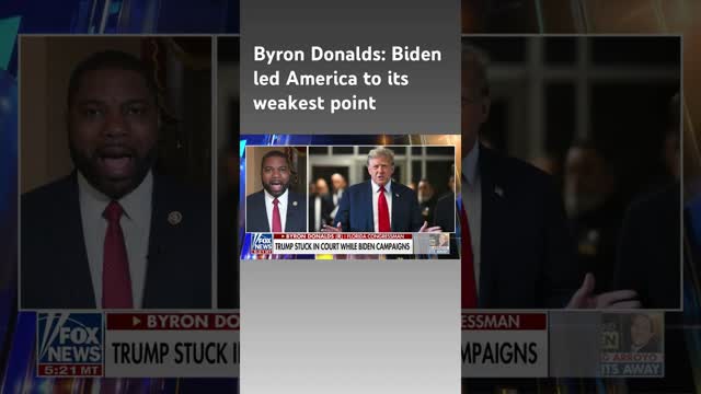 Byron Donalds: Biden is the 'master of disaster' #shorts