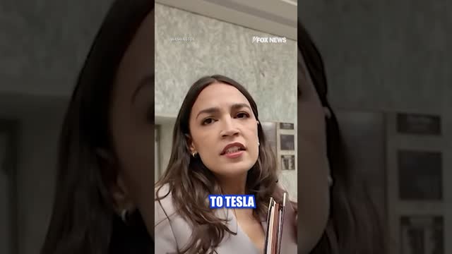 AOC confronted on Dem rhetoric and Tesla attacks #tesla #aoc #elonmusk #trump #republicans