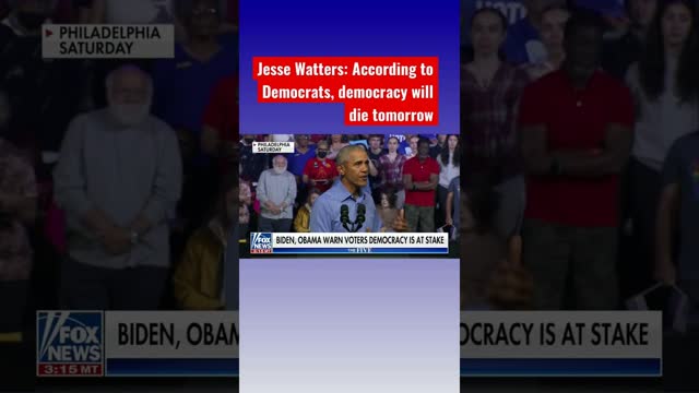 Jesse Watters: Democracy is going to end by people voting, according to Democrats #shorts