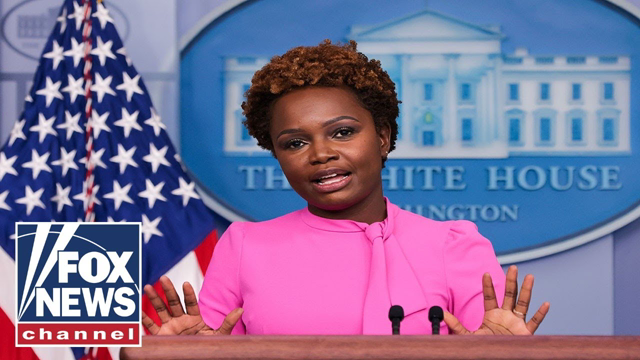 Karine Jean-Pierre holds a White House briefing