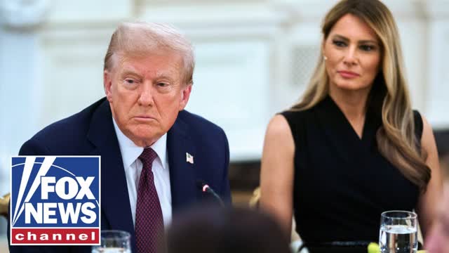 President Trump hosts dinner on new Rose Garden patio