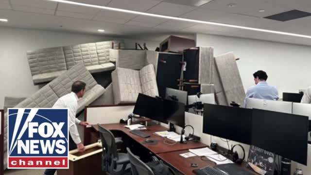 Released photos show employees barricading during NYC shooting