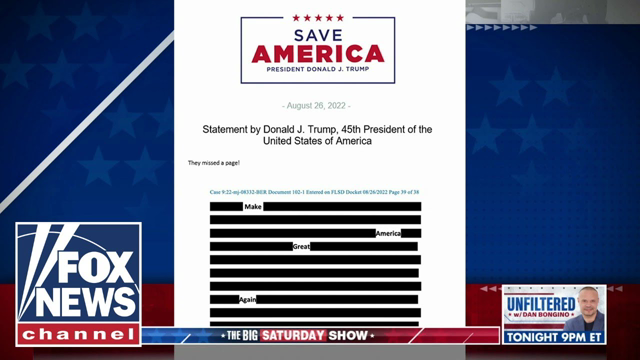 Trump mocks DOJ's heavily redacted Mar-a-Lago search affidavit