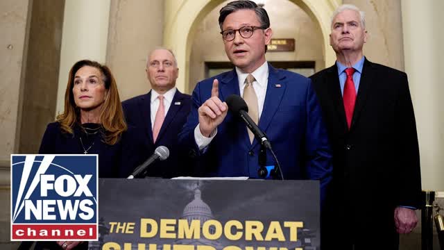 Speaker Johnson sends FIERY message to Dems over shutdown