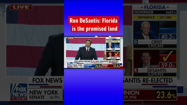 DeSantis's victory speech blasts ‘leftist politicians’ abusing taxpayers #shorts
