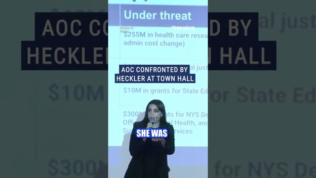 AOC heckled by anti-Israel protester at town hall #foxnews #news #politics #usa #aoc