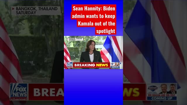 Sean Hannity: Biden keeps sending Kamala farther and farther away #shorts