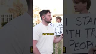 This Protester Seems a BIT Confused...