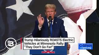 Trump goes on Hilarious Rant about EV's and "All-Electric Army Tanks"