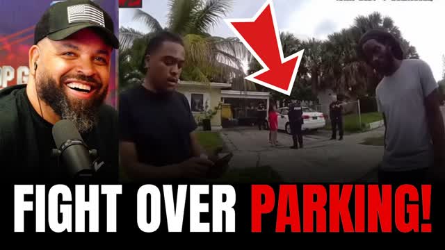 Neighbors FIGHT over parking spot man goes crazy and drives car into house ?