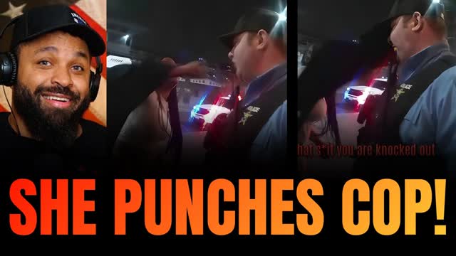 Woman Punches Cop then this Happens!