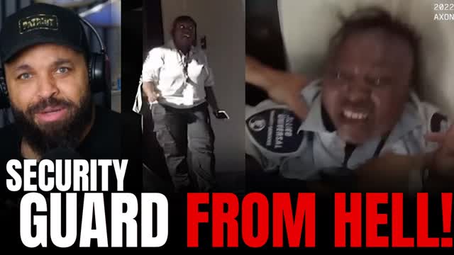 Wild Fight Between Female Security Guard and Cops Caught on Video!