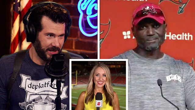 BASED Bucs NFL Coach CHECKS RACIST Reporter! | Louder With Crowder