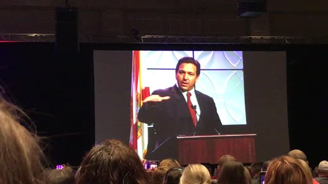 Governor Ron Desantis speaks at the 2021 Florida Homeschool Convention