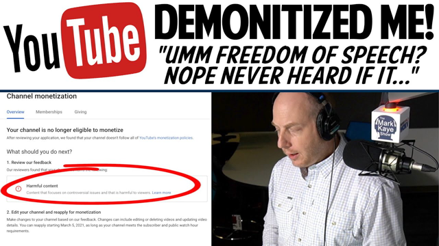 YOUTUBE DEMONITIZED ME!