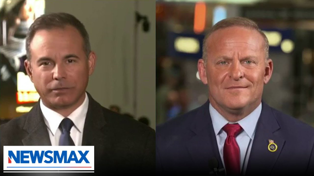 Newsmax hosts yelled at by left-wing protestors outside NRA convention