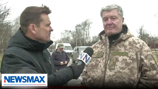 EXCLUSIVE: Former Ukrainian President Petro Poroshenko takes Newsmax Correspondent to Chernihiv