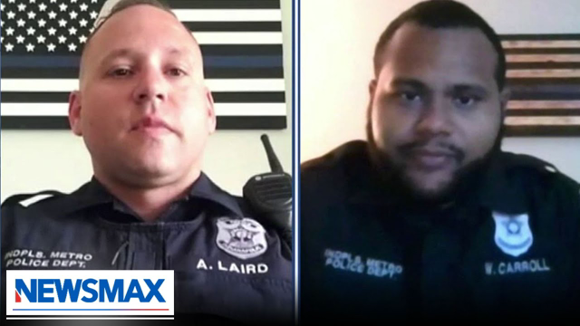 VIDEO: Police Officers rescue mother and children from burning building | 'America Right Now'