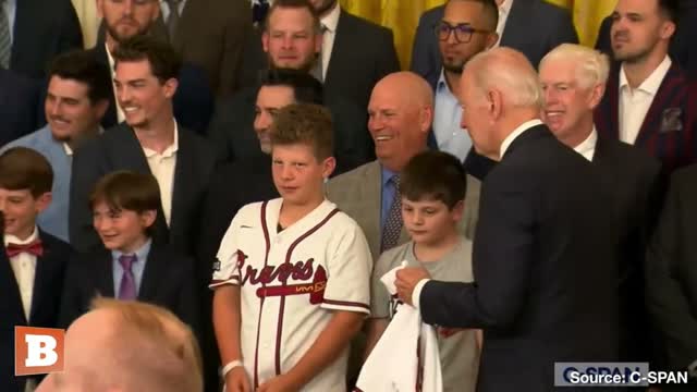 Joe Biden Calls Up "Everybody Under 15"  to Take Photos with Atlanta Braves
