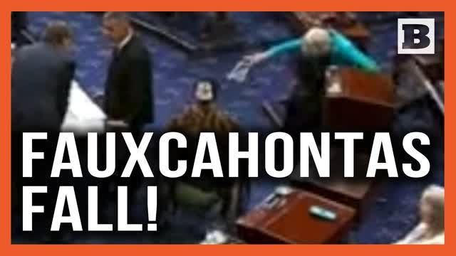 Fauxcahontas Falls! Liz Warren Takes Senate Tumble