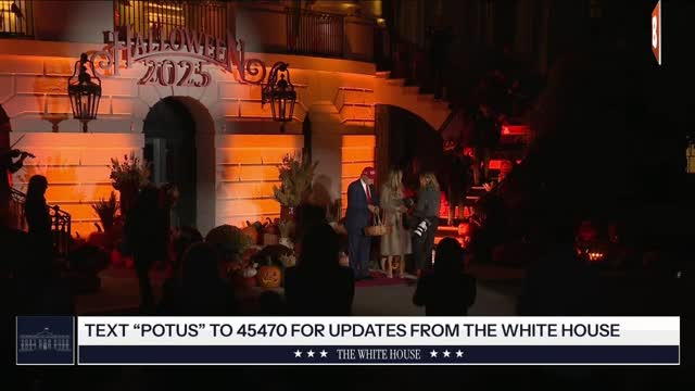 LIVE: President Trump, First Lady Celebrate Halloween at the White House...