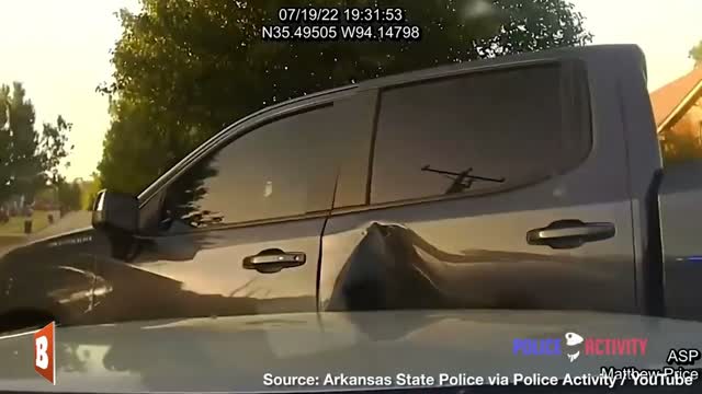 Arkansas State Police Use PIT Maneuver in Crazy High Speed Chase