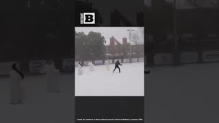 Snowball Fight! Faculty at Louisiana Catholic School Pelt Each Other