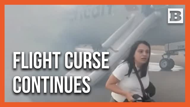 Passengers FLEE from Burning Plane on Runway