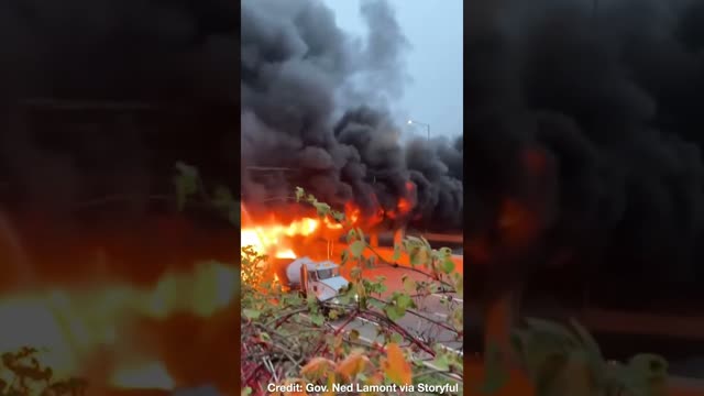 Petroleum Truck Crash Causes Massive Fire on I-95 in Connecticut