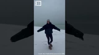 Gulf of America Winter Storm! Destin, FL Beach Covered in Snow