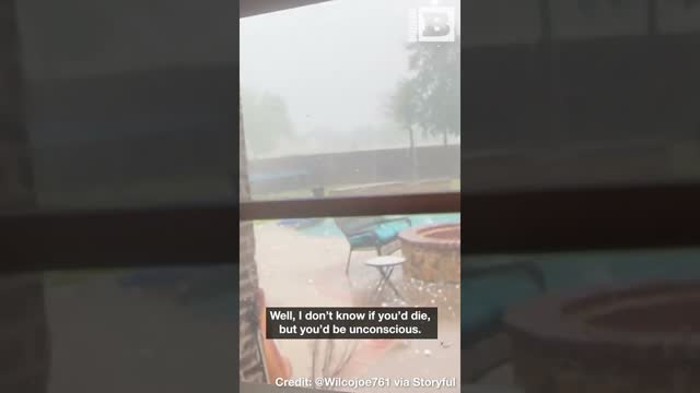 People Witness BASEBALL-SIZED Hailstones Falling Outside Their Window in Texas