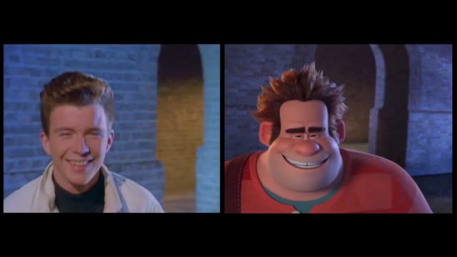 Wreck it Ralph | Rick Astley - side-by-side comparison